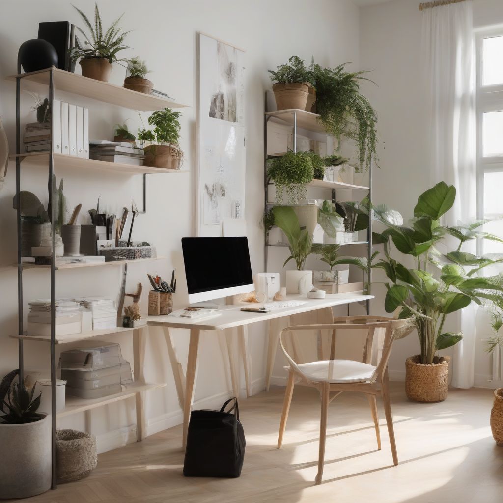 Decluttered Home Office